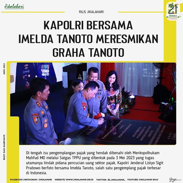 Di Tengah Isu Pengemplangan Pajak, Kapolri Resmikan Graha Tanoto