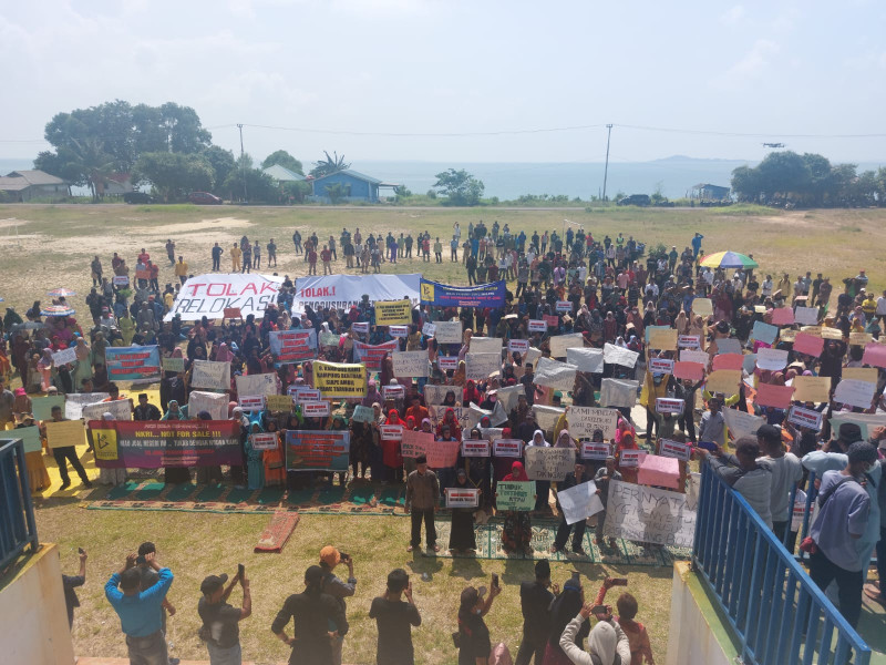 Warga Melayu Rempang Berpantun dan Orasi, Nyatakan Sikap Tolak Relokasi