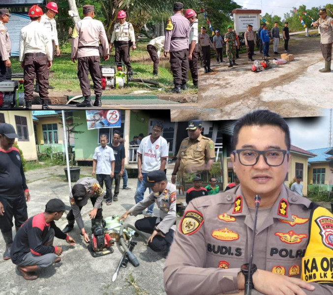 Musim Kemarau, Polres Inhil Lengkapi Sarana Prasarana Pemadam Karhutla