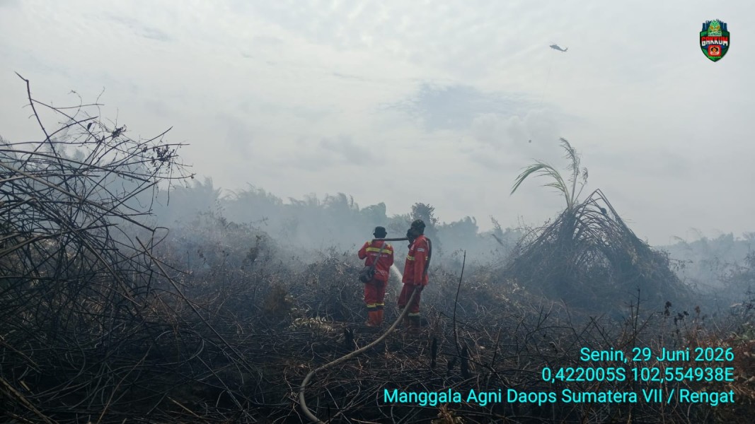 Dua Lokasi Karhutla di Rengat Riau Makin Terkendali, Pendinginan Dilanjutkan Besok