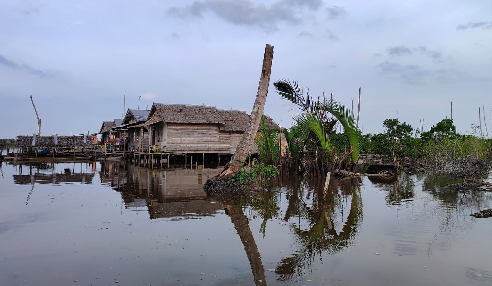 Pemukiman petani di Dusun Sungai Bandung Desa Tanjung Pasir Kecamatan Tanah Merah.